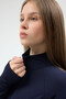 Women's Winter Fleece Blouse with Finger Detail and Zipper - 5
