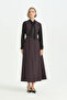 Front Zippered Cupped Gilet Dress - Plum