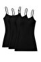 Super Thin String Strap Women's Undershirt Black 3-Pack - 2