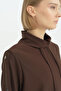 Sleeve Detailed Comfortable Trousers Tunic Set - Brown - 3
