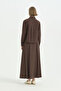Contrast Stitching Detailed Sports Set - Brown - 4