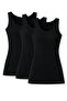 Super Thin Wide Strap Women's Undershirt Black 3-Pack - 2