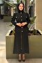High Collar Front Snap Jacket and Skirt Set - 2