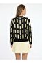 Women's Geometric Patterned Premium Knitwear Cardigan - 3