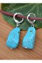Turquoise Natural Stone Earrings - Turquoise -
