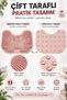 Silicone Foot Washing and Back Cleaning Mat with Suction Cups Double-Sided Shower Bath Massage Pad - 3