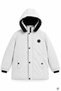Gray Boy's Embroidered Fur Hooded Inflatable Coat with Fleece Inside 24930 - 4