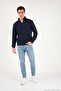 Cotton Half Zipper Stand Collar Sweater Men's Sweater 5905882 - 2