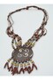 Ethnic Necklace - Brown - - 5