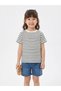 Cotton Organic Combed Cotton Girls and Boys Standard Comfortable Fit Striped T-Shirt - 2