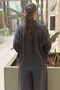 Short Front, Long Back Tunic and Trousers Set with Drawstring Detail - 4