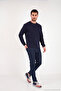 Cotton Blend Relaxed Fit Crew Neck Sweatshirt Men's Sweat 5905837 - 2