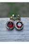 Jewelry Maker's Earrings with Rubies and Zirconias - Red - - 3