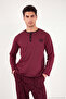 Patterned Cotton Buttoned Crew Neck Pajama Set Men's Pajama Set 6575002 - 4