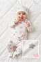 100% Cotton 3-Piece Star Hospital Discharge Set – Baby Bodysuit, Underwear, Hat