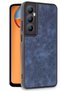 Realme C65 Compatible Case Aras Leather Cover - Navy Blue - 2