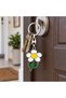 Colorful Metal Keychain with Daisy Flower Figure – Bag and Key Accessory