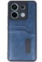 Redmi Note 13 Pro 5g Compatible Case Sara Leather Case with Business Card Holder - Navy Blue Bezoss - 2