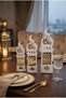 3-Piece White Metal Ramadan Decoration, Desktop Ornament, Ramadan Ornament, Ramadan Decoration