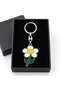Colorful Metal Keychain with Daisy Flower Figure – Bag and Key Accessory - 2