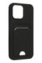 iPhone 14 Pro Compatible Case Kelvin Silicone with Business Card Holder - Black Bezoss - 3