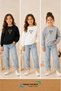 Winter Unisex Black, White, Gray 3-Piece Sweatshirt Sets for Girls, Boys, Adults - 2