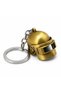 Gold Color Gaming Helmet Design Metal Keychain – Special Accessory for Gamers - 4
