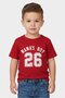 Toddlers Boy Crew Neck Short Sleeve Graphic Print T-Shirt, Mercury Red
