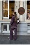Women's Front Sleeves with Bead Embroidery Tansel Fabric Bambir Ceken Pant Suit - 5