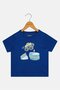 Toddlers Boy Graphic Print Short Sleeve T-Shirts, Blue - 3