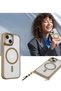 غطاء متوافق مع هاتف iPhone 15 Plus، من إنتاج Enka، مصنوع من السيليكون بتقنية Magsafe - لون "ديزرت" من BEZOSS. - 3