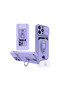 iPhone 14 Pro Compatible Case Zuma Silicone with Business Card Holder and Ring - Lilac Bezoss - 2