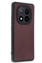 Xiaomi Redmi Note 14 Pro 5g Compatible Case Aras Leather Cover - Burgundy - 2