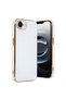 iPhone 16E Compatible Case Volet Silicone - White Bezoss - 3