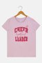 Kids Girl Short Sleeve Graphic Print Top, Lavender - 3