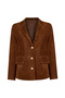 Melanie Women's Whiskey Nubuck Leather Blazer Jacket 26Wgd5702V3 - 2