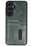 Spt-Gld Newface Galaxy A35 5g Case Sara Leather Case with Business Card Holder - (23647) Dark Green