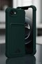Spt-Gld Newface iPhone 16E Kelvin Silicone with Business Card Holder - (23627) Green - 2