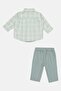 Toddlers Boy 2 Pcs Checkered Long Sleeve Shirt And Bottom Set, Multicolor - 3