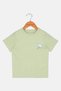 Toddlers Boy Graphic Print Short Sleeve Top, Sage Green - 2