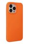 Apple iPhone 15 Pro Compatible Case with Velvet Silicone Inside - Orange - 2