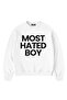 Most Hated Boy Printed Oversize Crew Neck Unisex Sweatshirt