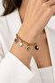Women's Gold Color Stainless Steel Charm Chain Bracelet with Adjustable Dangle Figure - 2