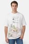 Zoox Men Crew Neck Short Sleeve Graphic Print T-Shirt, White
