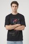 Zoox Men Crew Neck Short Sleeve Graphic Print T-Shirt, Black