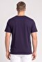 Men Crew Neck Graphic Print Short Sleeve T-Shirt, Navy Blue - 4