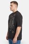 Men Crew Neck Short Sleeve Textured T-Shirt, Black - 3
