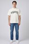 Men Crew Neck Short Sleeve Graphic Print T-Shirt, Off White - 2