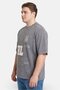 Men Crew Neck Short Sleeve Embroidered T-Shirt, Grey - 3