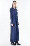 Belted Knitwear Dress Indigo - 5